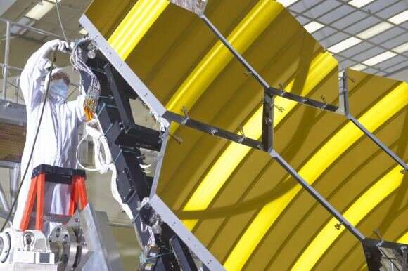 Webb’s primary mirror undergoing cryogenic testing back in 2011. Credit: NASA