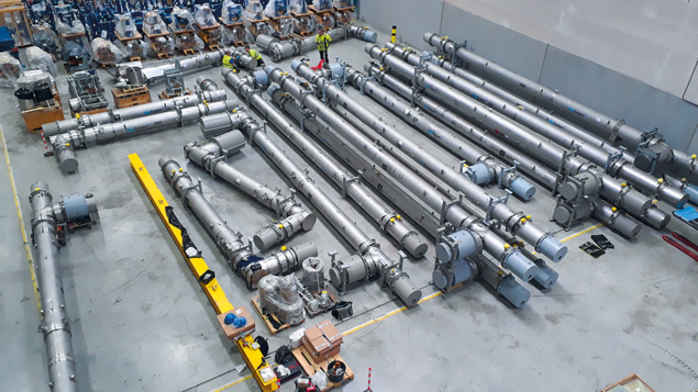 Image: Cryo connections Cryogenic by-pass lines supplied to FAIR through an in-kind contribution by WUST in Poland. Credit: GSI