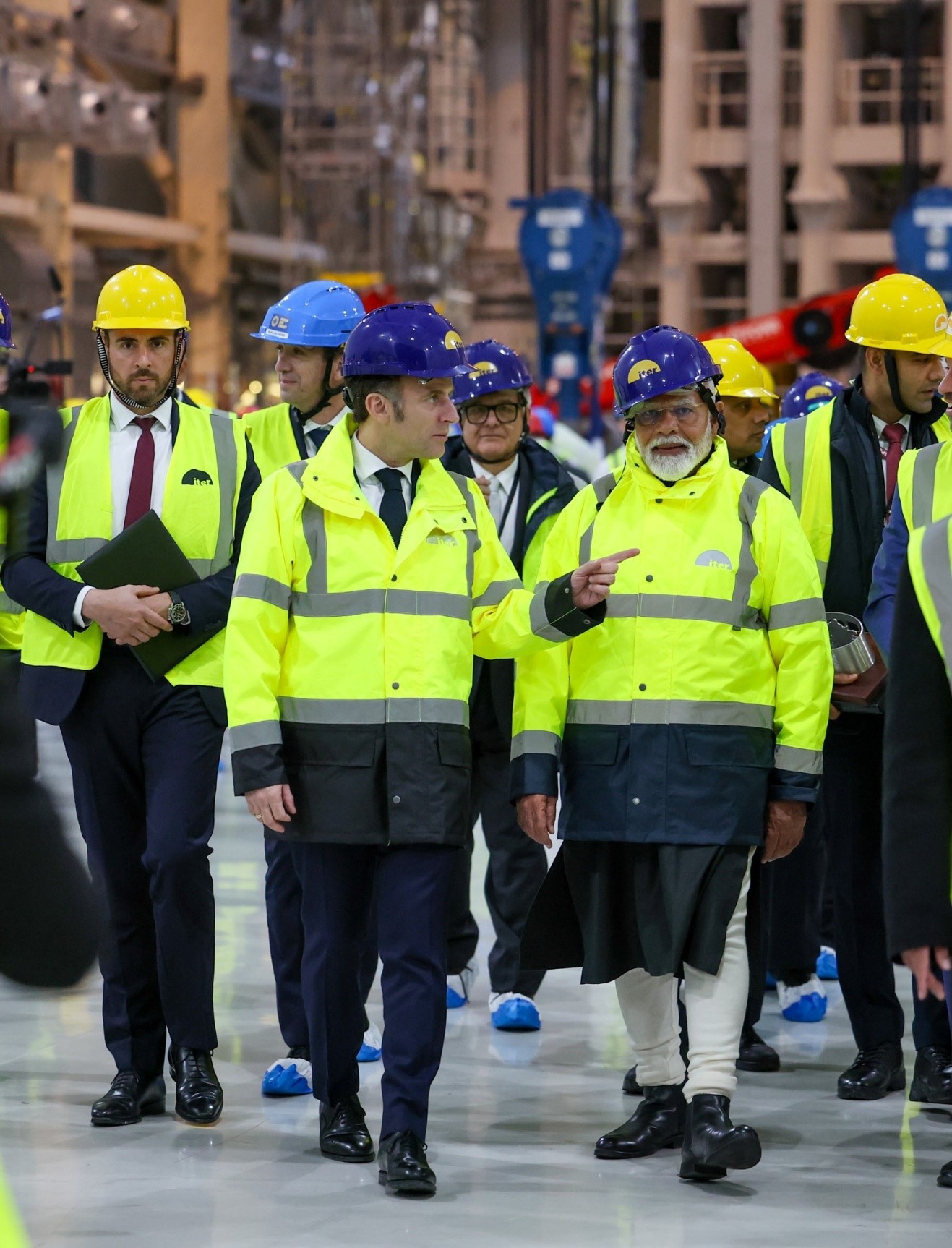 Prime minister of India Shri Narendra Modi and President of France Emmanuel Macron at ITER site (photo courtesy ; ITER Organisation)