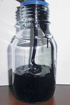 Heavy fuel oil is a viscous, tar-like petroleum product widely used to power large ships.