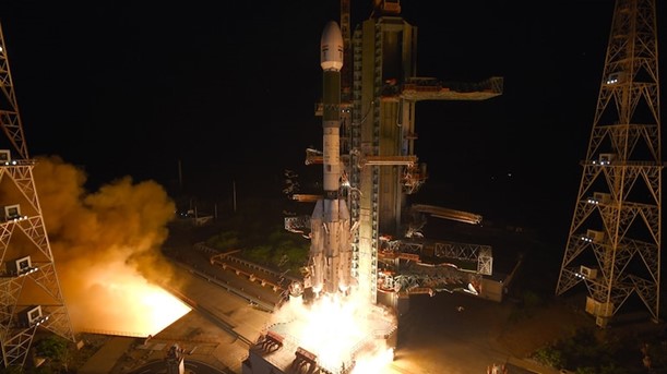 GSLV Mk-II lifts-off with Earth Observation Satellite from Sriharikota. CREDIT: ISRO