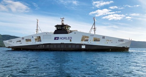 Hydra, a Norwegian ferry that carries automobiles and passengers, can run on a hydrogen-powered fuel cell and batteries.