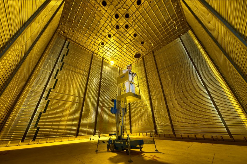 Image: A look inside the ProtoDune Cyrostat Final structure inside a mine in South Dakota. Credit: CERN.