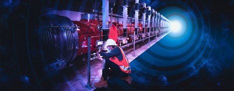 The LCLS-II accelerator, where temperatures 2 K above absolute zero have been achieved. Credit: Greg Stewart/SLAC National Accelerator Laboratory.